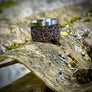 ENGRAVED BY CRAFTMAN LASER CUSTOM WORKS AN AMAZING TITANIUM TOP CAP TACTICAL MESH DESIGN WITH BLUE AND GOLD EFFECTS