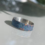 Blue Honeycomb Titanium Beauty Ring 22/24 mm Wowsers #W050