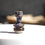 Close-up of the Vein II engraved titanium Boro drip tip