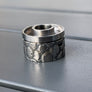 Titanium caps for Antiquity V2 bt Vinegar works. Engraved by Laser Custom Works and available onDiva Vap