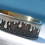 WowsersBeauty Ring Titanium 22/24 mm Multilayers engraving #W002