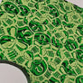 Porte gravée SvF V4 mod - Engraved Panel - SvF Little Skulls Green