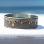 WowsersBeauty Ring Titanium 22/24 mm Multilayers engraving #W004