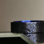 Beauty Ring Dark Purple Damascus 22/24 Titanium #WS020