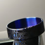 Beauty Ring Dark Purple Damascus 22/24 Titanium #WS020