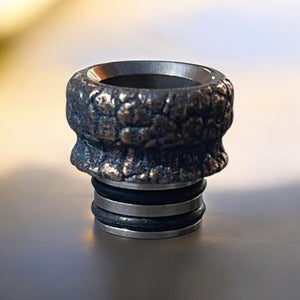 510 DRIP TIP TITANIUM - Gold and blue CRAKED EARTH