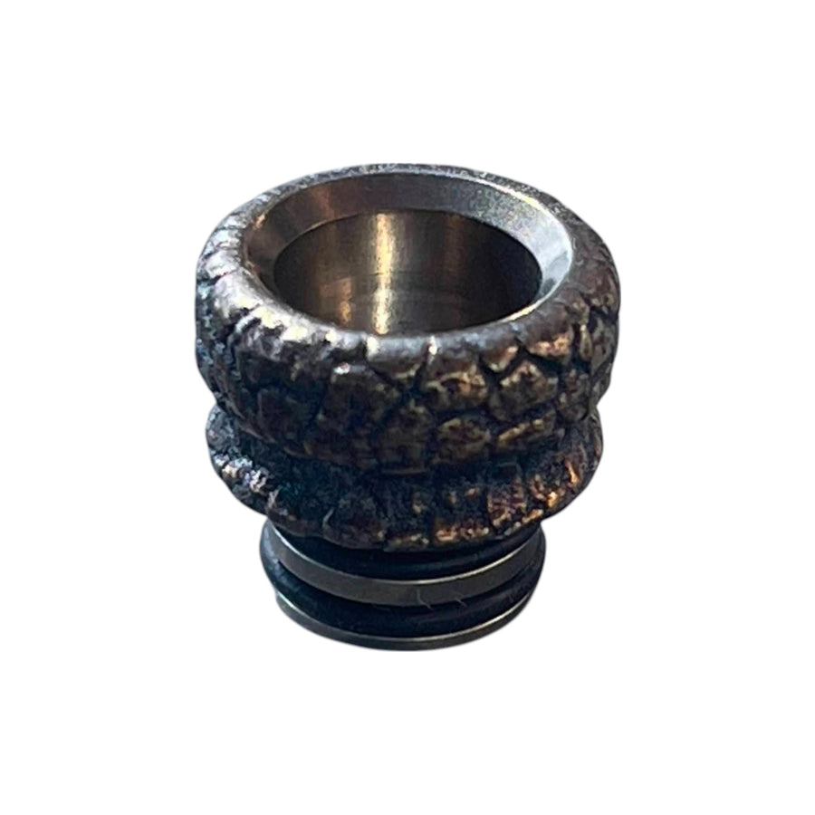 510 DRIP TIP TITANIUM - Gold and blue CRAKED EARTH
