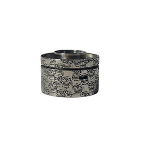 Full Engraved Antiquity V2 Titanium Cap Bart Skulls #F5