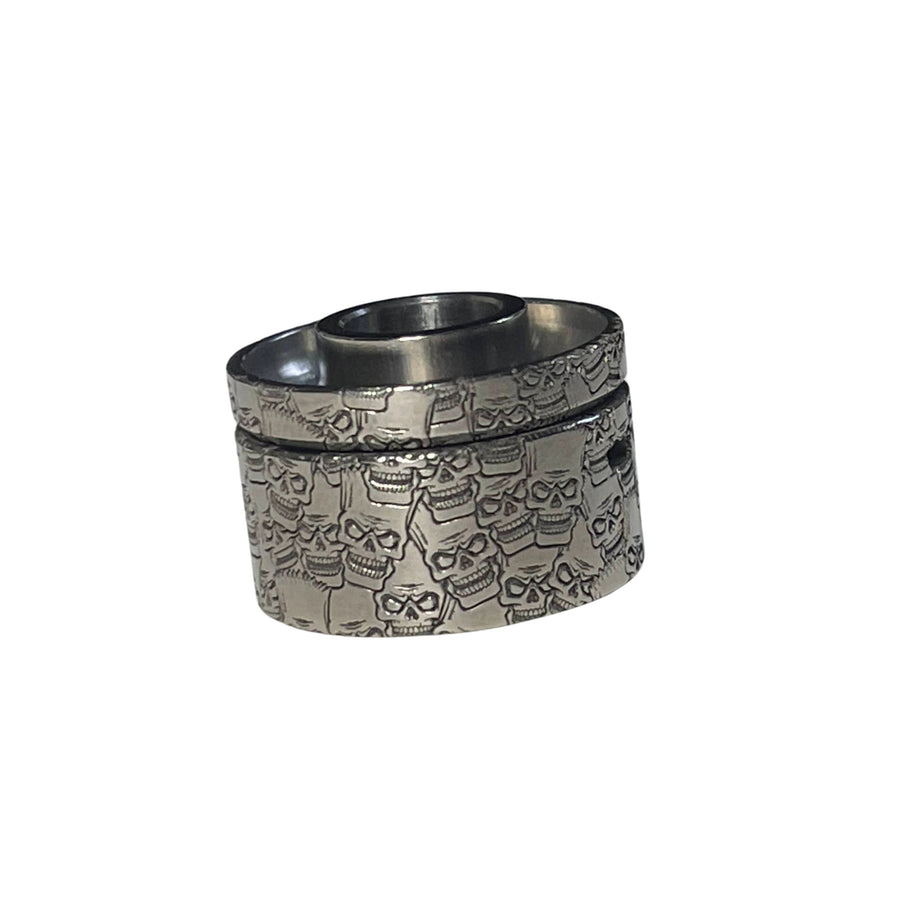 Full Engraved Antiquity V2 Titanium Cap Bart Skulls #F5