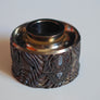 Detailed laser engraving on Alien titanium cap for Antiquity V1 atomizer