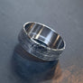 Close-up of the Arcology geometric engraving on Wowsers beauty ring W083