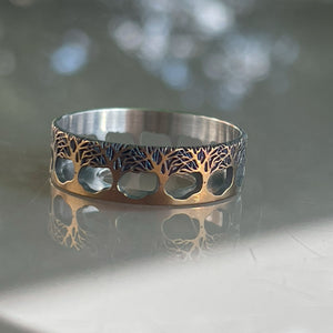 Beauty Ring Blue Forest Titanium 22/24 mm Wowsers #W048