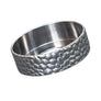 Cobblestone titanium beauty ring precision laser engraved in France by Laser Custom Works