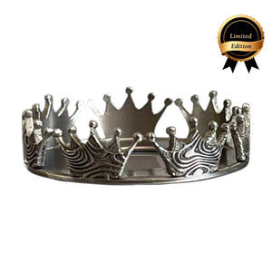 ULTIMATE TITANIUM RING - DAMASCUS CROWN - 22mm