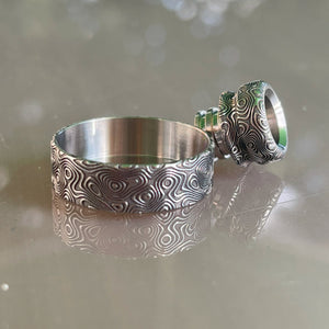 New Damascus Titanium Beauty ring 22mm and drip tip kit K14
