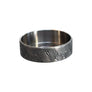 Unique Damascus titanium beauty ring precision engraved in France by Laser Custom Works