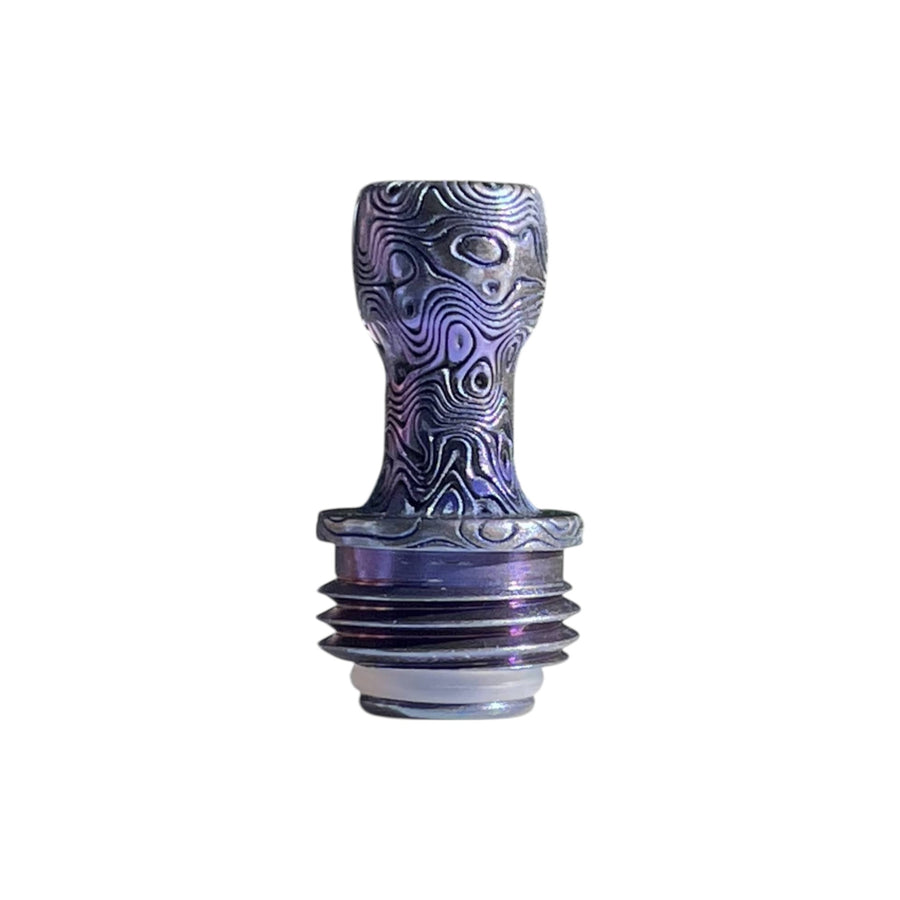 Titanium Boro Drip Tip - PURPLE DAMASCUS