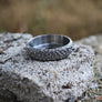 Ghost titanium beauty ring close-up engraving