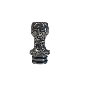 The One: Full Damascus Titanium Drip Tip