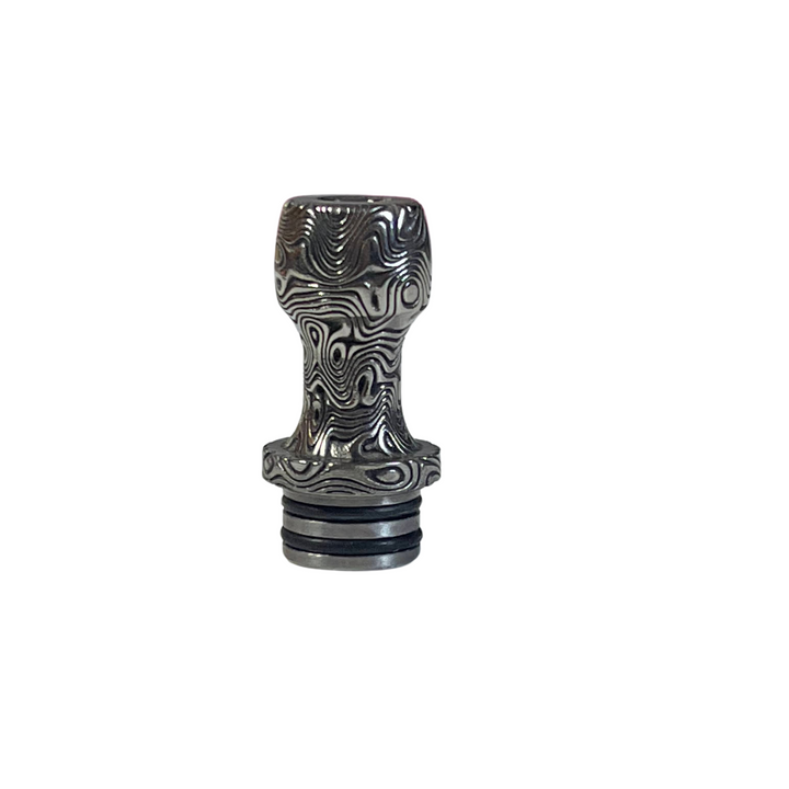 The One: Full Damascus Titanium Drip Tip