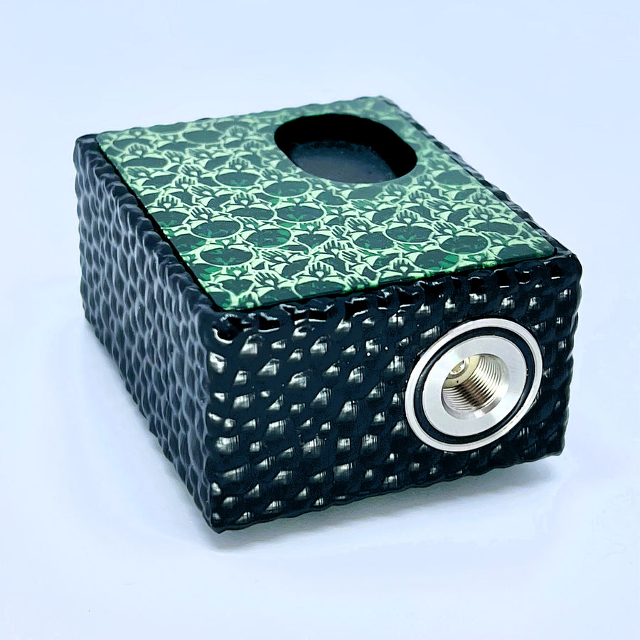 The Mini BF Mod Green Skulls Full Engraved  - Serial Number #53