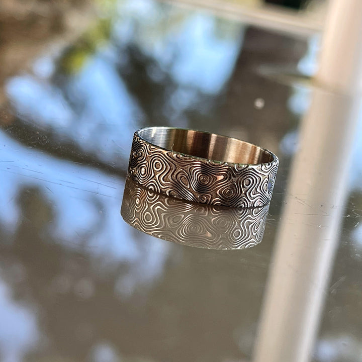 New Damascus Beauty Ring Titanium 22mm Wowsers #W055