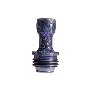 Titanium Boro Drip Tip - PURPLE DAMASCUS