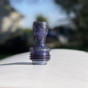 Titanium Boro Drip Tip - PURPLE DAMASCUS