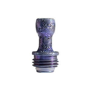 Titanium Boro Drip Tip - PURPLE DAMASCUS