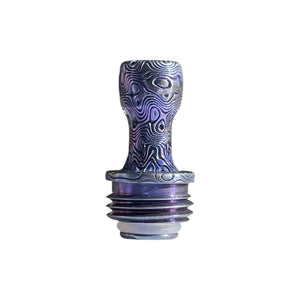 Titanium Boro Drip Tip - PURPLE DAMASCUS