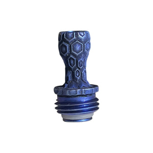 Titanium Boro Drip Tip - BLUE DIAMONDS