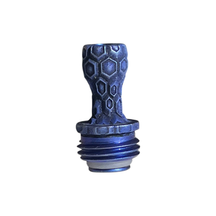 Titanium Boro Drip Tip - BLUE DIAMONDS