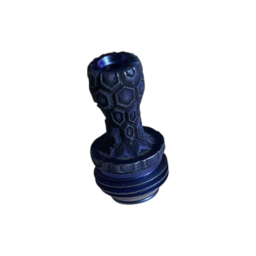 Titanium Boro Drip Tip - BLUE DIAMONDS
