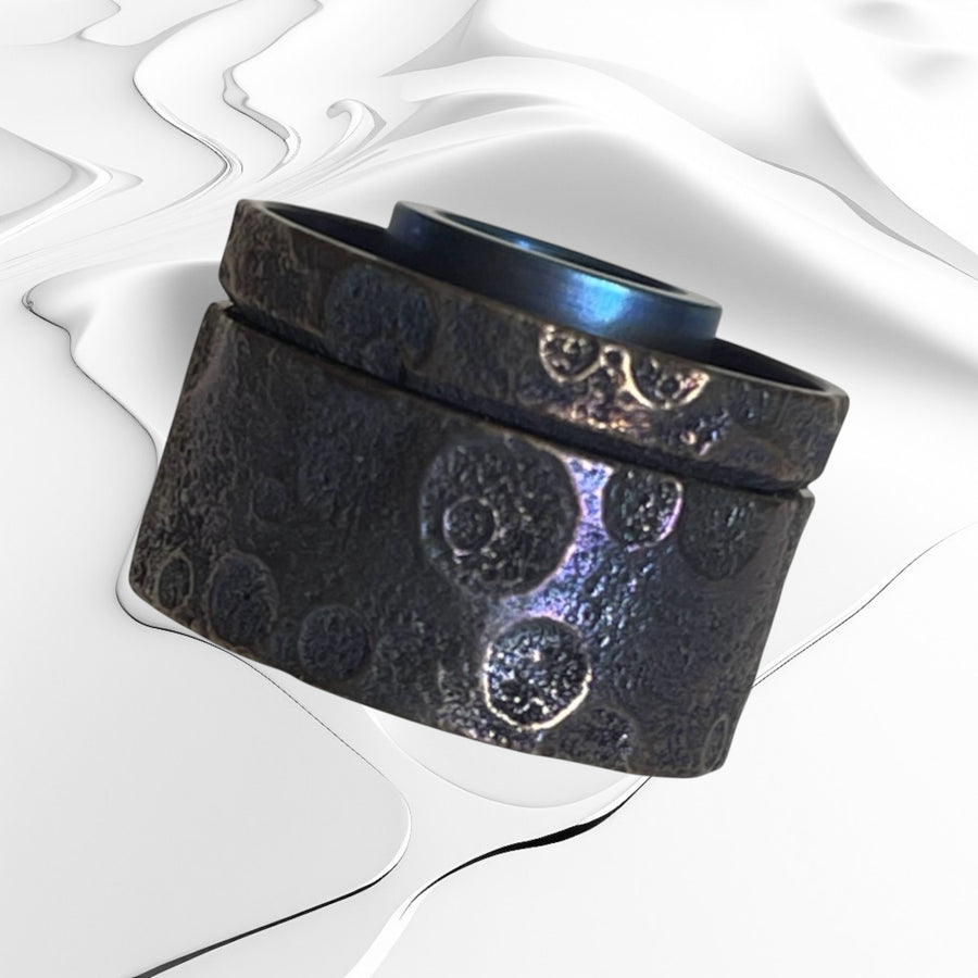 Blue MOON titanium cap engraved for Antiquity V2 #ANTV2 049