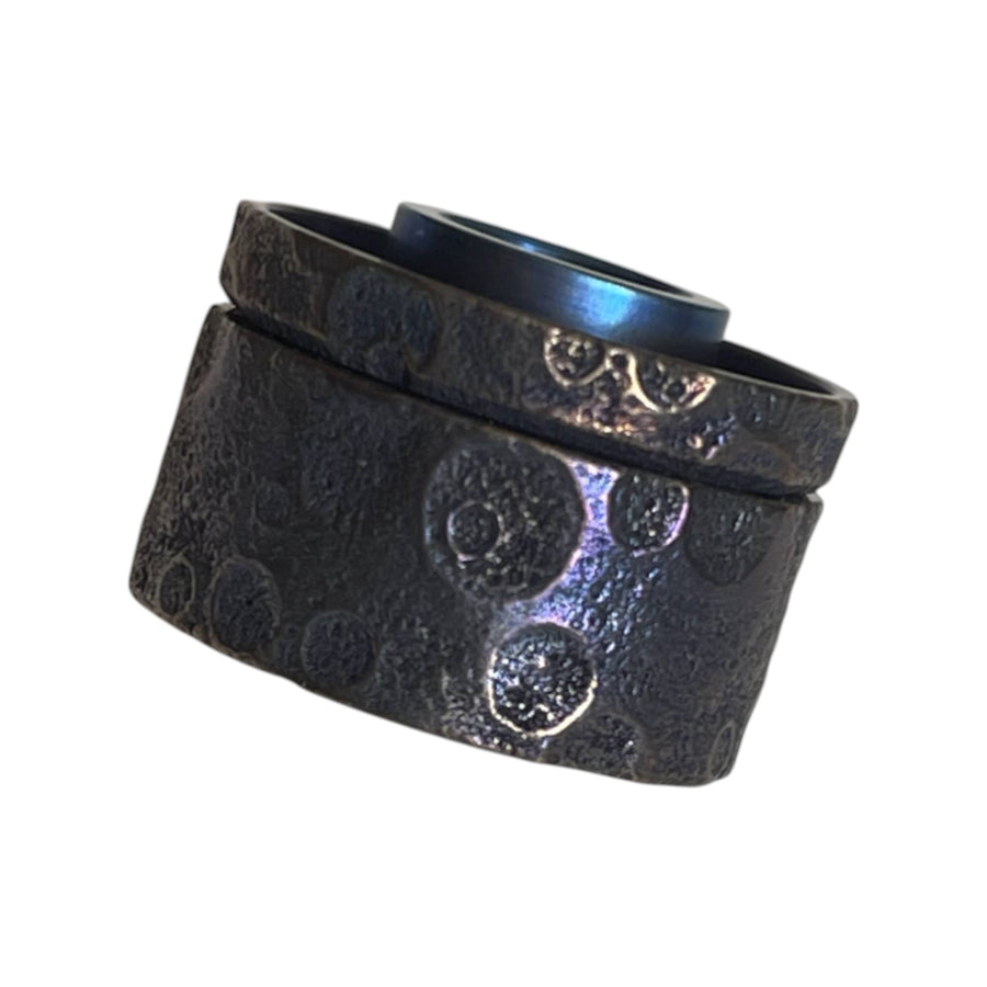 Blue MOON titanium cap engraved for Antiquity V2 #ANTV2 049