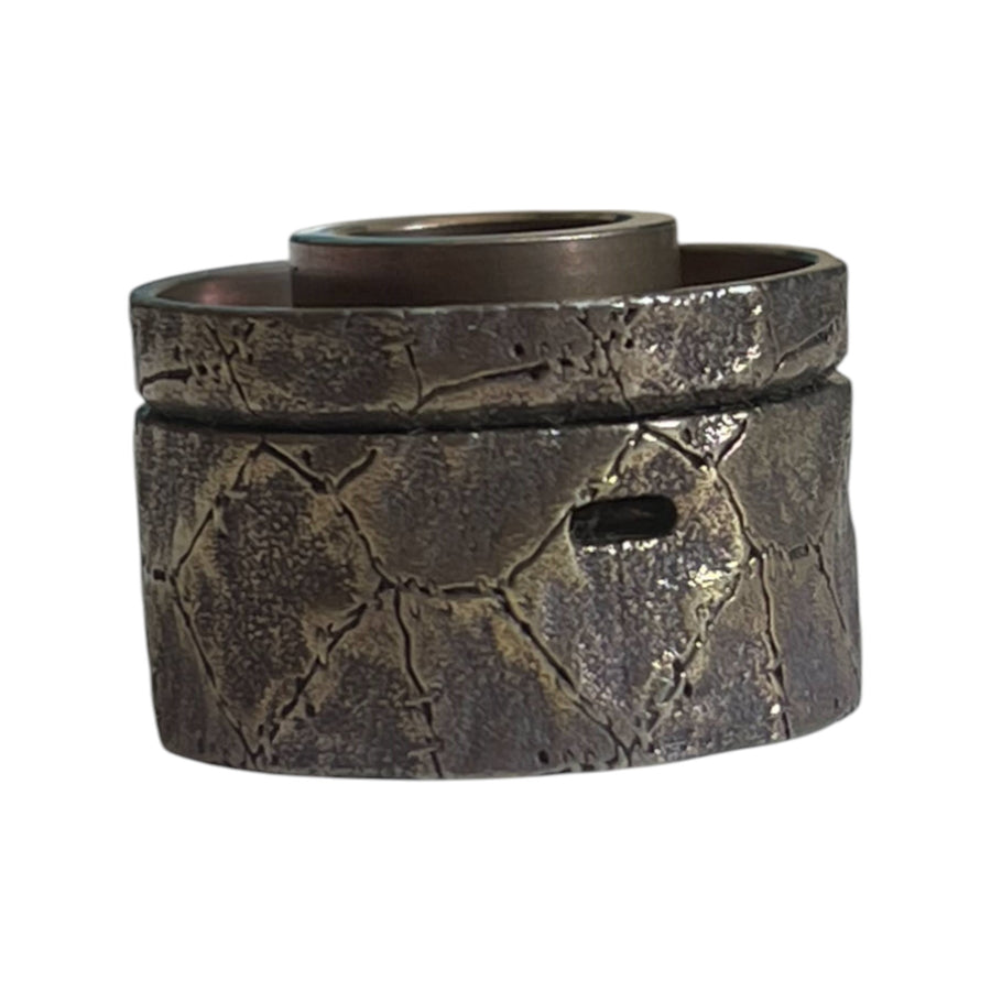 STITCHED LEATHER titanium cap engraved for Antiquity V2 #ANTV2 52