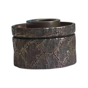 STITCHED LEATHER titanium cap engraved for Antiquity V2 #ANTV2 52