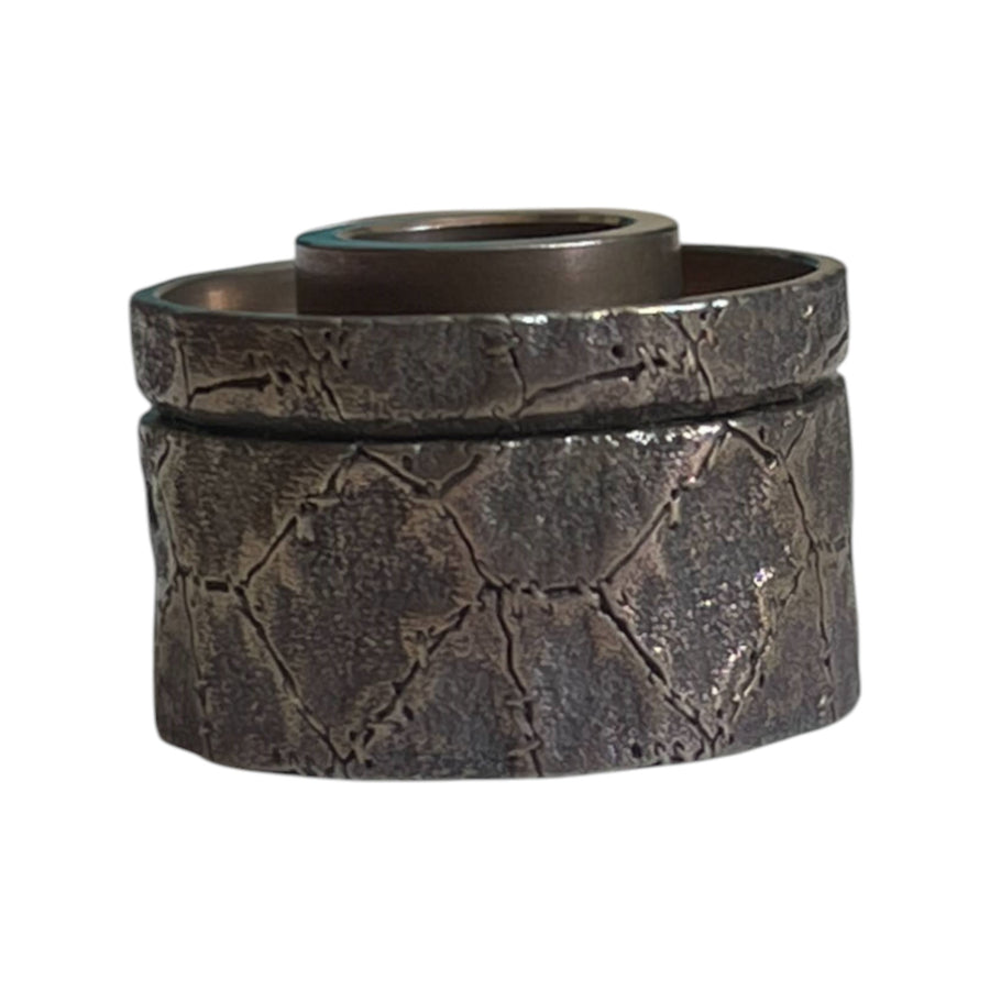 STITCHED LEATHER titanium cap engraved for Antiquity V2 #ANTV2 52
