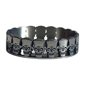 ULTIMATE TITANIUM RING - BART SKULLS - 22mm