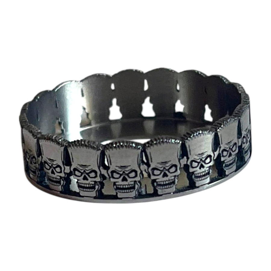 ULTIMATE TITANIUM RING - BART SKULLS - 22mm