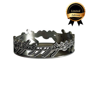 Elegant Beauty Ring from the Lord of the Rings collection displayed on a velvet background for LOTR enthusiasts.