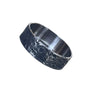 Detailed view of the mineral-style engraving on Lunar W084 beauty ring