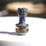 Side view of the Moon Micro engraved titanium Boro drip tip