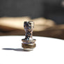 Side view of the Moon Micro engraved titanium Boro drip tip
