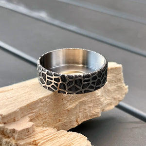 Tactical Mesh Beauty Ring Titanium 22mm Wowsers #W035