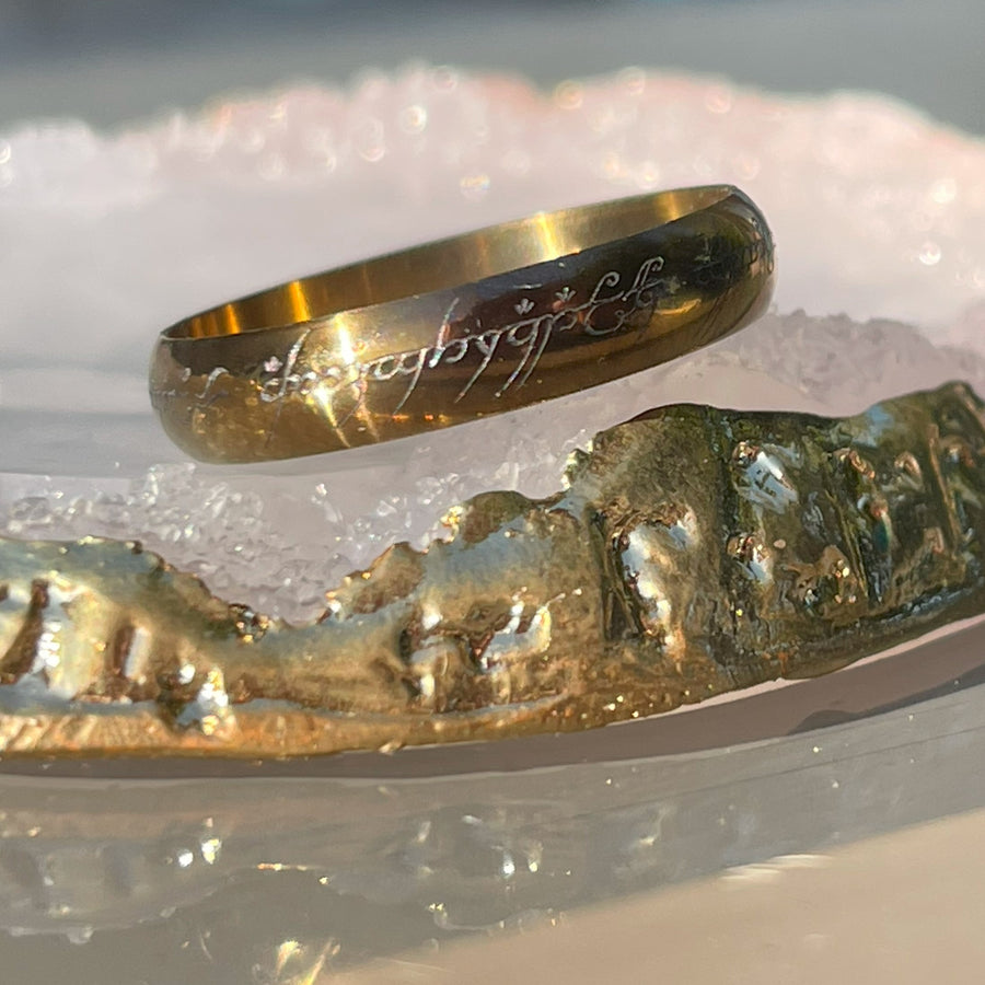 Beauty ring 22/24.5mm Titanium Goldy LOTR Edition #W045