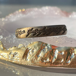 Aged Gold LOTR Beauty ring 22/24.5mm Titanium #W046
