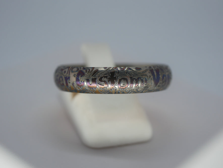 Titanium Beauty Ring 22 24 Laser Custom Vap on Divavap.com