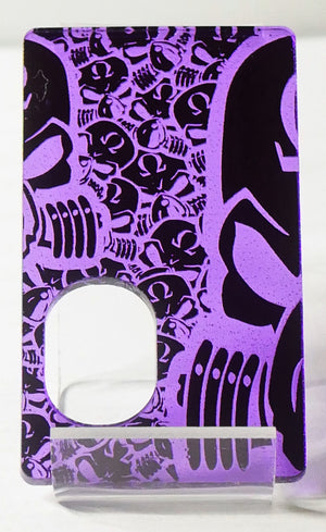 Engraved SvF V4 Mod Panel - Deep purple SvF half Heads - Porte gravée