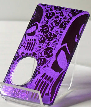 Engraved SvF V4 Mod Panel - Deep purple SvF half Heads - Porte gravée